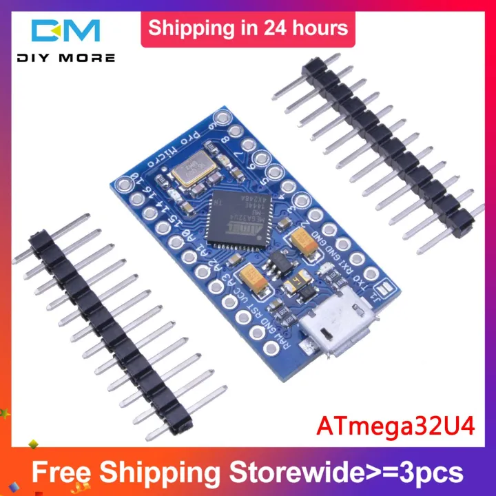 Original Diymore Pro Micro ATmega32U4 3.3V 16M 16MHz Replace ATmega328 ...