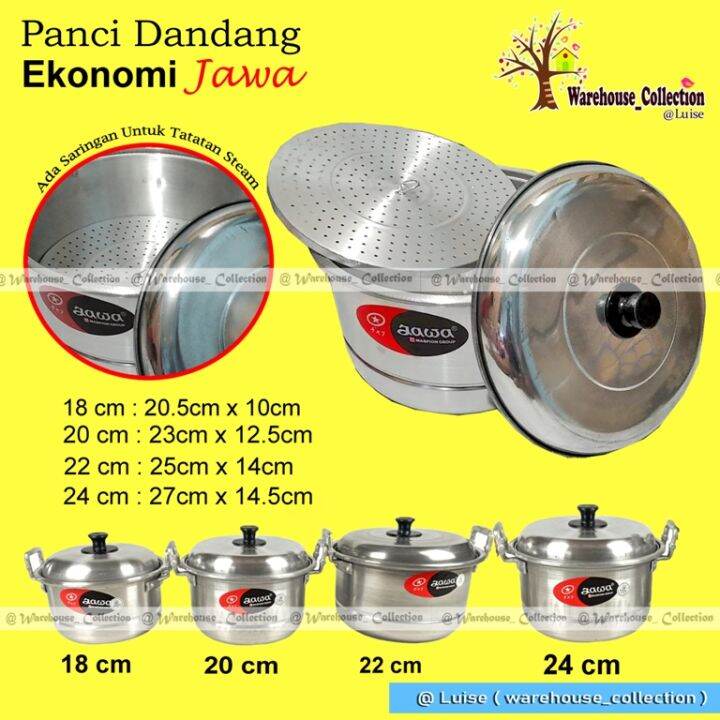 Panci Dandang Jawa Maspion 18cm, 20cm, 22cm, 24cm / Panci Kukus / Panci ...