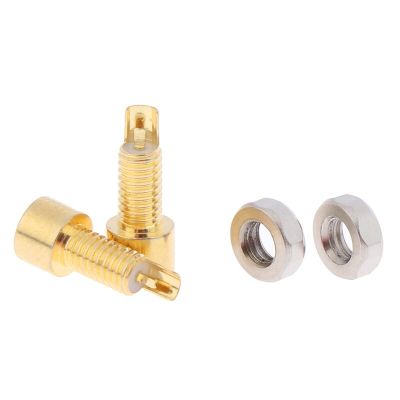 2Pcs/Set Gold Plated Pure Copper MMCX Female Jack Solder Wire Connector PCB Mount Pin IE800 DIY Long/Short Audio Plug Adapter Cables Converters
