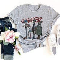 Gorillaz เสื้อยืดอะนิเมะผู้หญิง,เสื้อยืดอะนิเมะแนวสตรีท