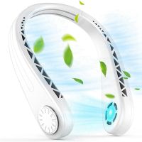 Portable Rechargeable Neck Fan,Headphone Design Neck Air Conditioner,Hands Free Bladeless Fan,3 Speeds Personal Fan