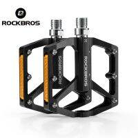 ROCKBROS แป้นถีบจักรยานอะลูมินัมอัลลอยกันลื่น MTB ขี่จักรยานกันน้ำถนนอุปกรณ์เสริมแป้นถีบจักรยาน