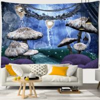 Undersea Mushroom Tapestry Wall Hanging Psychedelic Witchcraft Abstract Bohemian Dormitory Living Room Decor