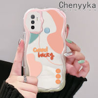 เคส Chenyyka สำหรับ OPPO A53 2020 4G A53s 4G เคส A11s A32กราฟฟิตีหลากสีน่ารักศิลปะภาพวาดกราฟฟิตีเคสโทรศัพท์โปร่งใสซิลิโคนหนาขึ้นใหม่ป้องกันการตกขอบเนื้อครีมเคสนิ่ม