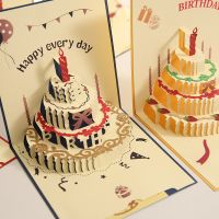 Birthday Greeting Card 3D Pop Up It Birthday Cake Thank You Cards Postcards Gifts with Envelope for Girl Kids Wife Husband