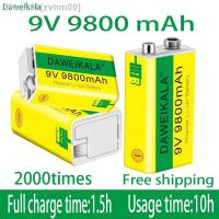 zvhm00 2023 9V 9800mAh li-ion Rechargeable battery Micro USB Batteries 9 v lithium for Multimeter Microphone Toy Remote Control KTV use