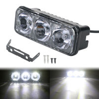 ไฟ LED DRL สำหรับรถยนต์12V 24V,ไฟตัดหมอกไฟ DRL สำหรับแต่งรถมอเตอร์ไซค์กำลังสูง LED 3ดวงกำลังสูง6000K ไฟกะพริบ