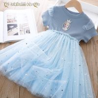 【hot】﹍﹉◈  Kids Dresses for Frozen Little Childrens Costume Vestidos Birthday Teen Outfits