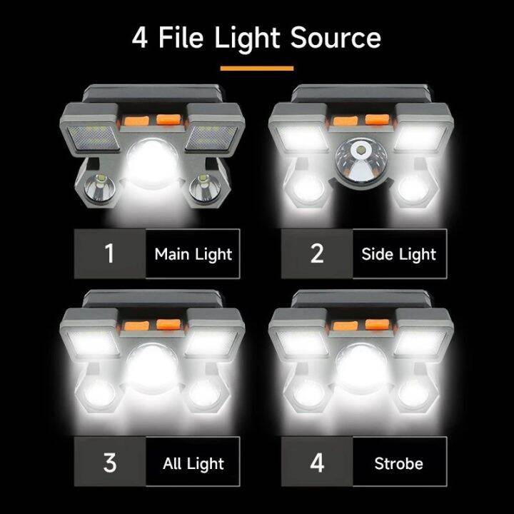 5-led-flashlight-rechargeable-with-built-in-18650-battery-strong-light-camping-adventure-fishing-head-light-headlamp