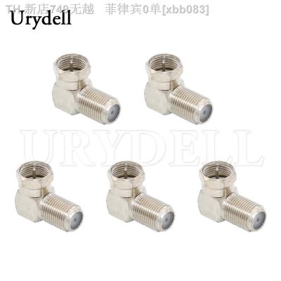 【CW】✘  5pcs F Female To Male Plug Socket Angled TV Cable Coaxial