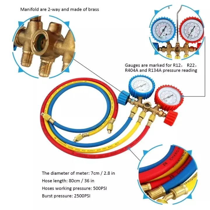 ct-536g-เกจ์ชุดเติมน้ำยาแอร์-เกจ์วัดน้ำยาแอร์-สาย-35-นิ้ว-r134a-r12-r22-r404-เกจ์เติมน้ำยาแอร์-เกจเติมน้ำยาแอร์