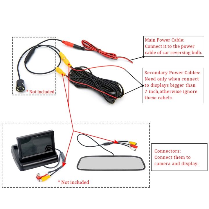 hippcorn-reverse-camera-video-cable-for-car-rear-view-parking-universal-6m-wire-match-with-multimedia-monitor-with-power-cable-cables-converters