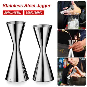  Stainless Steel Cocktail Jigger, Cocktail Measuring Jigger  Double Sided Stainless Steel Shot Measure Jigger with Scale for Home Bar  (Black Plating): Home & Kitchen