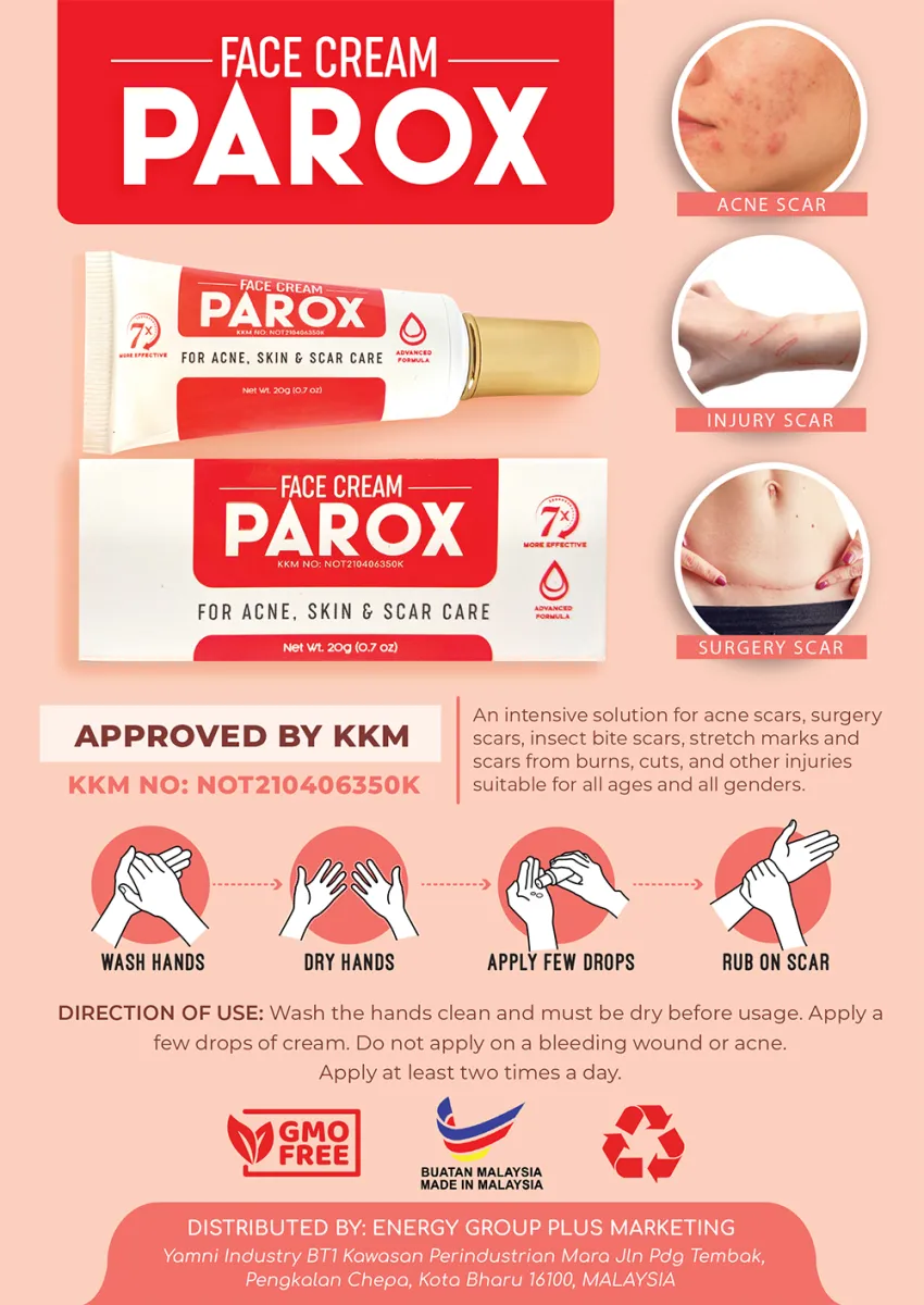 Ubat Parut Luka Jerawat Melecur Luka Bedah Scar Gel Parox Cream ç–¤ç—•è† Lazada