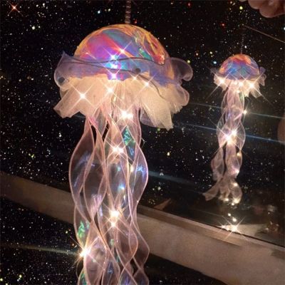 【CC】 Jellyfish Lamp Bedroom Night Birthday Decoration Theme Sea Baby Shower