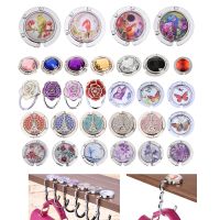 Portable Handbag Hook Foldable Desk Bag Purse Metal Holder Hanger Gifts Clothes Rack Multi-style Crochet Decoration for home