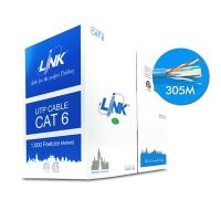 LINK สายแลน CAT6 UTP รุ่น US-9106A (250 MHz) Blue ความยาว305 เมตร สีฟ้า ทองแดงแท้ 100% (รบกวนสั่งซื้อออเดอร์ละ 1 กล่อง)