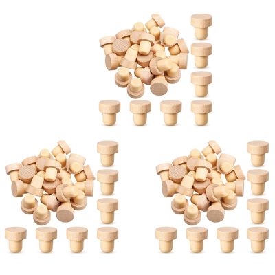 48Pc Wine Bottle Corks T Shaped Cork Plugs for Wine Cork Wine Stopper Reusable Wine Corks Wooden and Rubber Wine Stopper