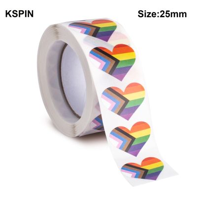500PCS amp; 250PCS Sticker Progress Pride Paper Sticker Label Packaging Seals Crafts Favor Tag Toppers Labels