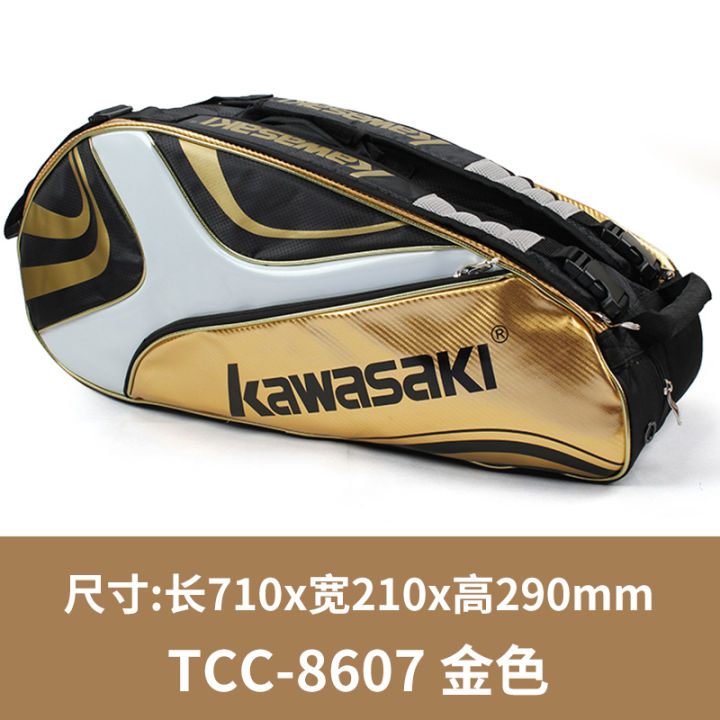 ใหม่-kawasaki-กีฬากระเป๋าแบดมินตันแร็กเก็ตกระเป๋าไม้เทนนิสกระเป๋ากีฬากระเป๋าเป้สะพายหลังกระเป๋ากีฬาสำหรับ6-racket