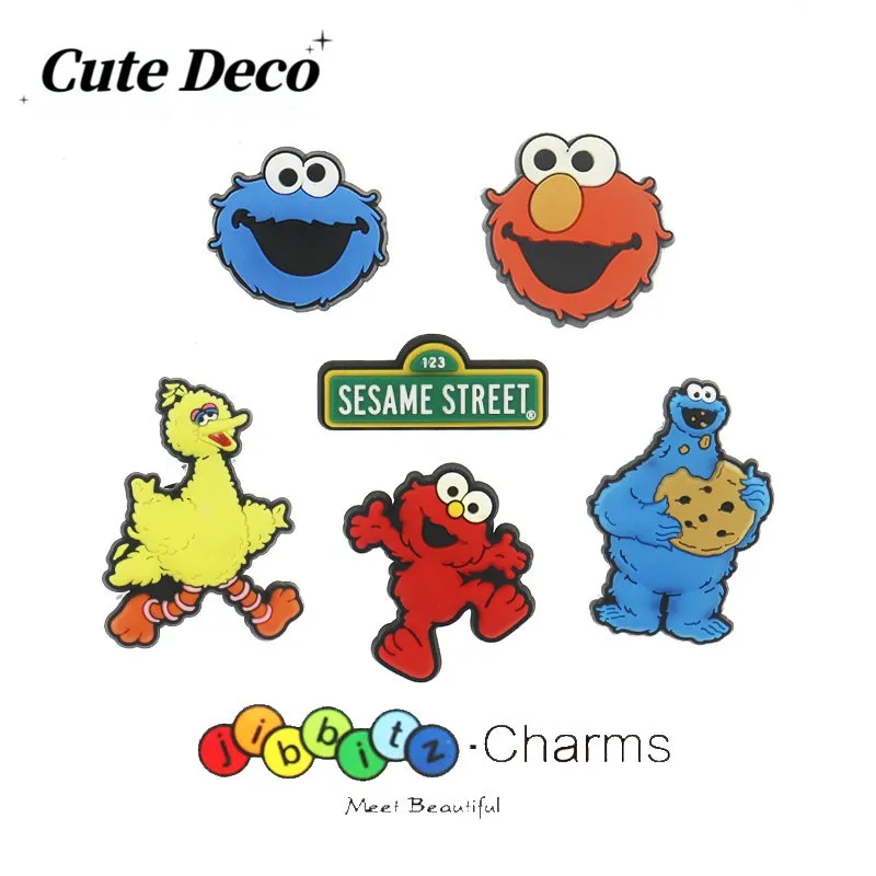 Cute Deco】Lovely Sesame Street (6 Types) Aymo / Cookie Monster / Big Bird  /Charm Button Deco/ Cute Jibbitz Croc Shoes / Charm Resin Material for Shoe  Accessories | Lazada Singapore