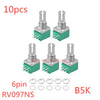 10PCS 6pin RV097NS เดี่ยวมิเตอร์ B5K B10K B20K B50K B100K พร้อมสวิทช์เสียง/เครื่องขยายเสียง/ปิดผนึก Potentiometer Handle,รับประกันคุณภาพ