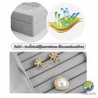 Makayo กล่องเก็บเครื่องประดับ ต่างหู แหวน ผ้าสักหลาด  jewelry box[พร้อมส่ง]