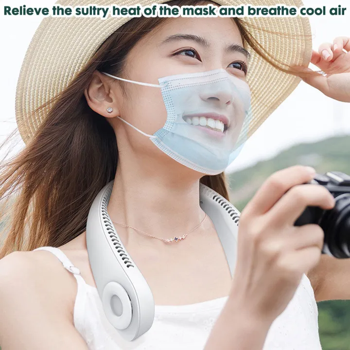 Hanging Neck Cooler Bladeless Running Leafless USB Rechargeable Work