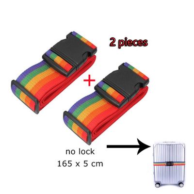 2Pc 165/200CM Adjustable Luggage Strap Travel Essential Accessories Suitcase Supplies Fixed Belt Straps For 14-32 Inch Suitcase