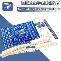 【YF】♛  SMD NE555 CD4017 Rotating Flashing Components Soldering Practice Board Circuit Training Suite