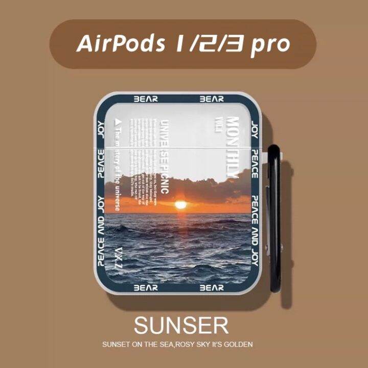 ส่งจากไท-พระอาทิตย์ขึ้นทะเล-fashion-เคส-สำหรับ-airpods-3-pro-case-เคสแอร์พอร์ต-gen2-gen3-2021-airpod-1-2