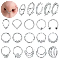 1 8/10mm Piercings Clicker Septum Hoop Ear Cartilage Helix Daith