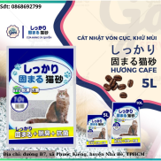 Cát Nhật Trắng 5LSiêu Khử Mùi, Cát Vệ Sinh Mèo Đất Sét Siêu Vón Cục