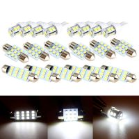 20pcs T10 31mm 42mm LED Car Reading Lights Festoon Door Lamp Tail Bulb 1206 1210 Led Auto Interior Light Mixed Bulbs  LEDs  HIDs