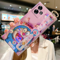 เคสโทรศัพท์รูปการ์ตูน3มิติใหม่2023สำหรับ Realme OPPO C55NFC C55 C53อินเทรนด์น่ารักปลอกซิลิโคน TPU นิ่มประดับพลอยเทียมบลูเรย์พร้อมสายรัดข้อมือ