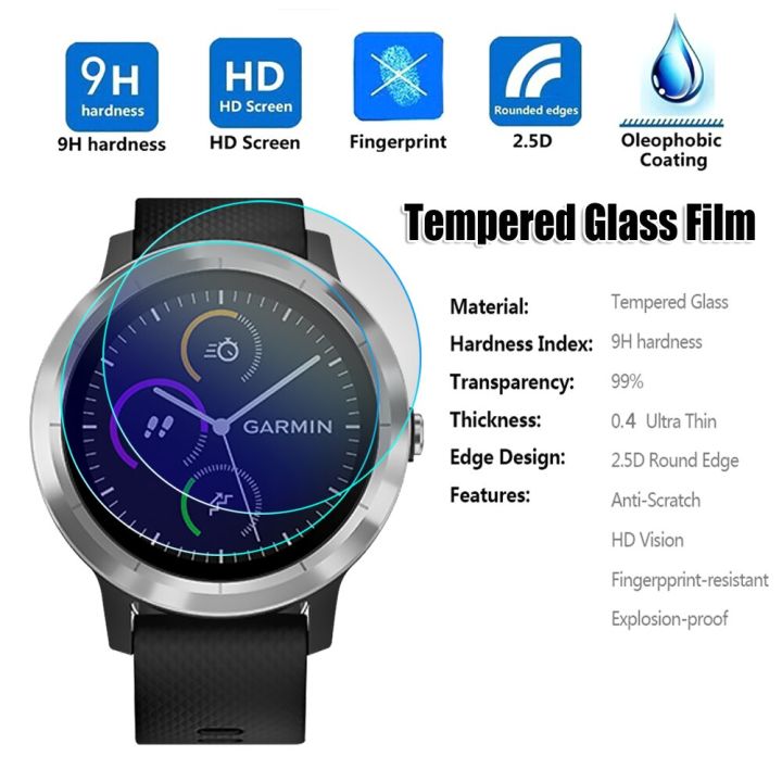 premium-2-5d-9h-curved-tempered-glass-protective-films-clear-screen-protectors-for-garmin-vivoactive-3-smart-watch-replacement-parts