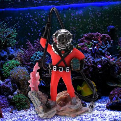 【LZ】▪✆◕  Bomba de oxigênio para aquário forma de vulcão pedra de bolha de ar ornamento de tanque de peixes suprimentos aquáticos bomba de oxigênio decoração de tanque de peixes