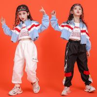 [COD] hiphop street dance tide childrens navel catwalk suit foreign style girl hip-hop costumes