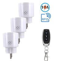 ☏ Wireless RF433MHz remote control switch power socket EU Plug 10A 220V AC for controlling lights and household appliances