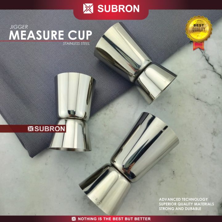 Subron Jigger Measure Cup Gelas Ukur Stainless Steel Takar 2030ml 2040ml 2550ml Sirup Wine 6651