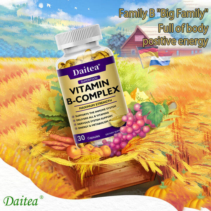 B Complex Supplement, B12 Folic Acid, Biotin, Supports Healthy Joints
