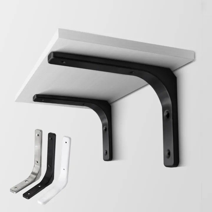 【chrissole】1 Pair Wall Bracket L Shape Support 90 Degree Angle Space Saving Wall Mounted Shelf 2945