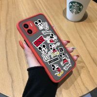 เคสโทรศัพท์รูปหนูการ์ตูนน่ารักสำหรับ Xiaomi Redmi A2 A1เคสแข็งมีน้ำค้างแข็งโปร่งใสขอบนิ่มลายสัตว์น่ารักเด็กหญิงเด็กชายเคสป้องกันกล้องคลุมทั้งหมดกันกระแทก