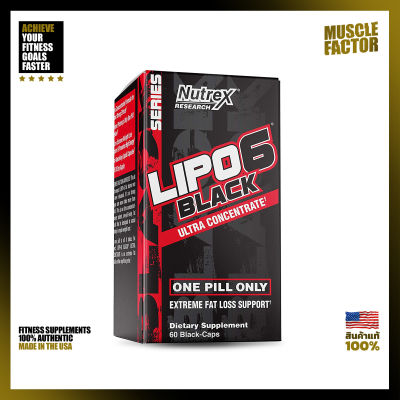 Nutrex Lipo-6 Black Ultra Concentrate - 60 Capsules , One Pill Only Fat Burner