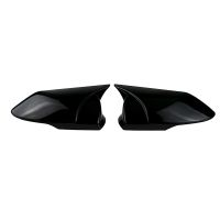 2 PCS Side Door Rearview Mirror Cover Trim Shells Cap Glossy Black Horn ABS Automotive Supplies For 2021 2022