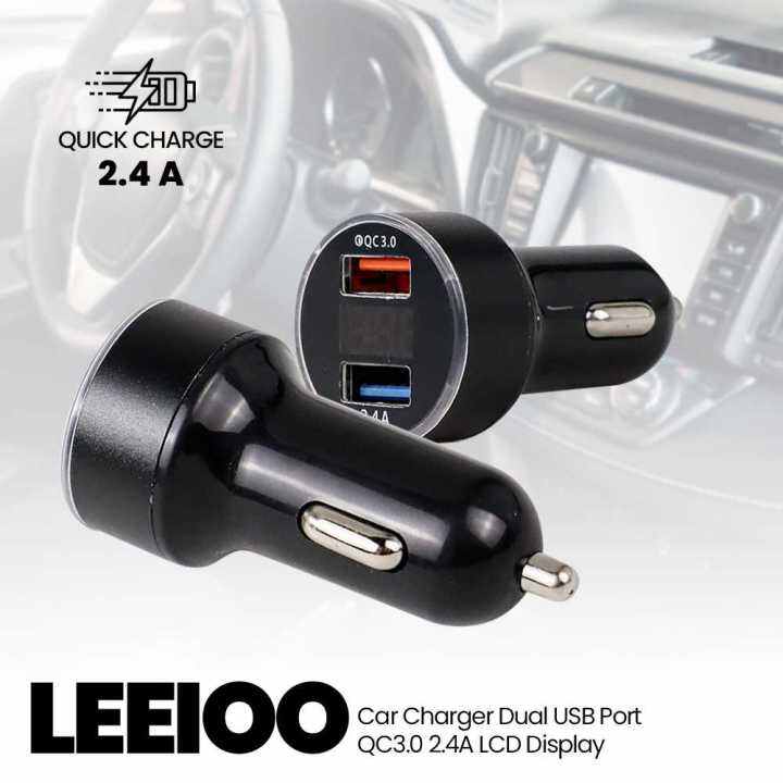 Car Charger Dual USB Port Fast Charging QC 3 0 2 4A Adapter Casan