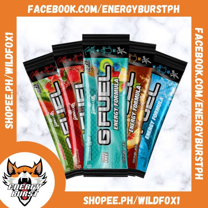 Official G Fuel Packs BUY 10 GET 1 FREE PACK! 7 grams each pack GFUEL