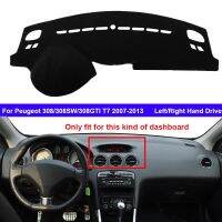 Car Inner Dashboard Cover For Peugeot 308 308SW 308GTI T7 2007 - 2013 Auto Dash Mat Carpet Sun Shade Dashmat Rug Cushion 2012