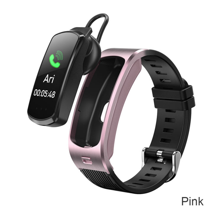 bluetooth-compatible-headset-smart-bracelet-2-in-1-watch-with-earbuds-wristband-health-monitoring-sports-earphone-and-mic