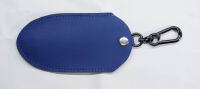 ซองใส่กุญแจหนังฟอกฝาด สีน้ำเงิน leather key case holder vegetable blue leather